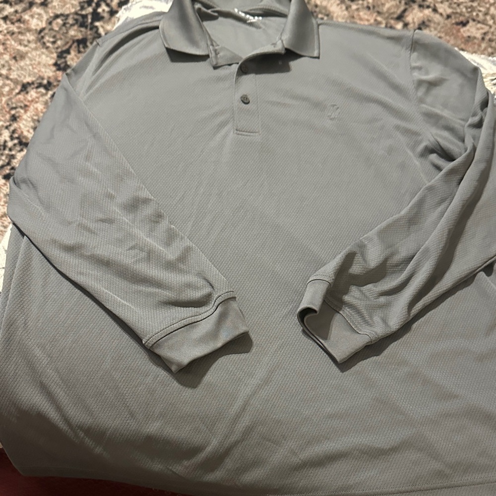 Men's Gray Izod golf shirt long sleeve size XL